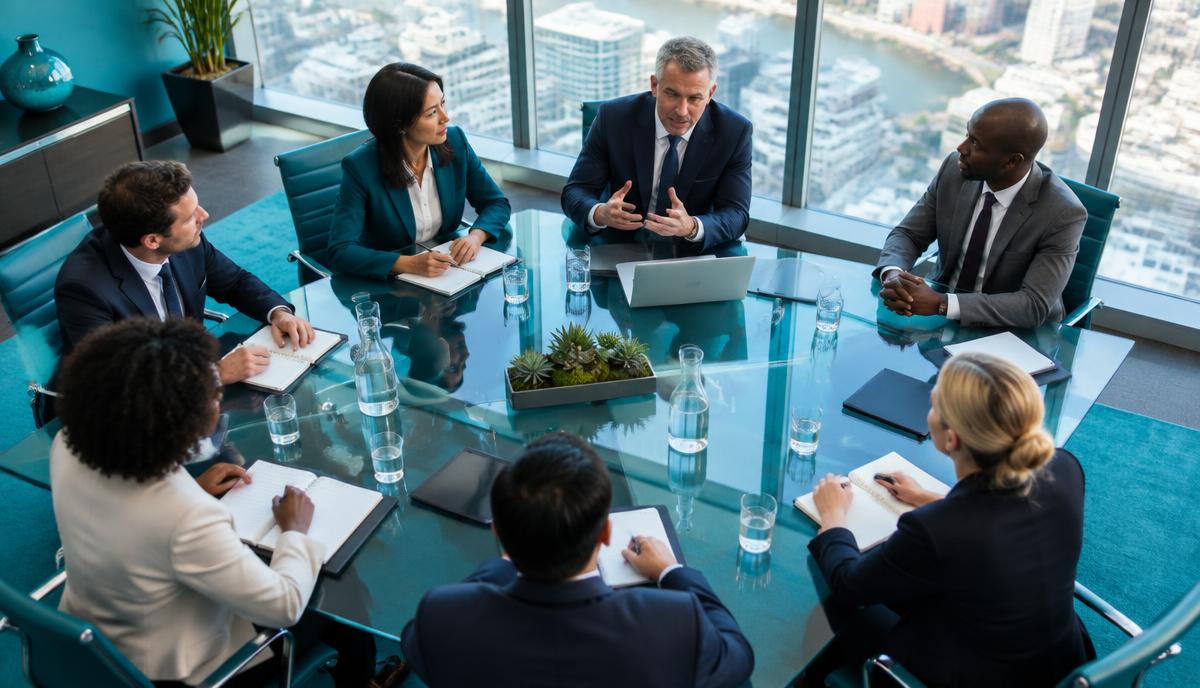 Franchise leaders discussing standards