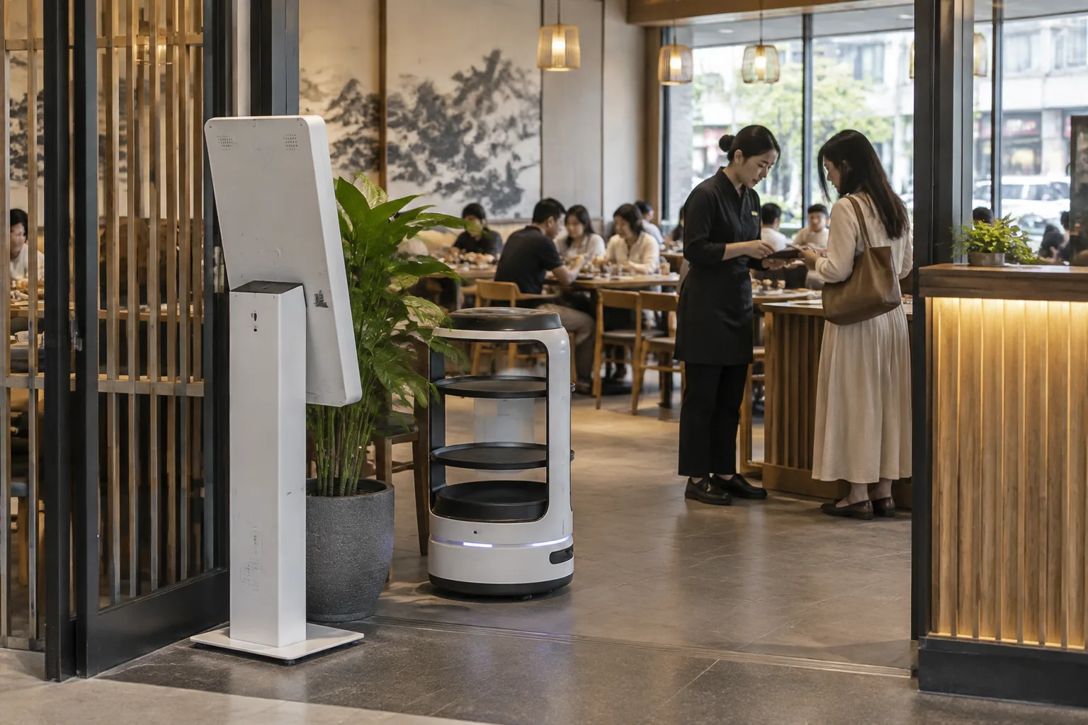 台灣加盟社群數碼分工:東東餐飲導入迎賓Kiosk與AI機械人